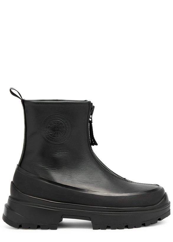 Photo: Canada Goose Kya Leather Ankle Boots Black