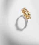 Stone and Strand Bamboo Resort 14kt gold (585/1000) ring with diamonds