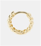 Stone and Strand Brioche 10kt yellow gold hoop earrings