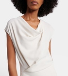 Brunello Cucinelli Draped wool-blend maxi dress