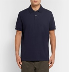 Berluti - Leather-Trimmed Cotton-Piqué Polo Shirt - Men - Navy