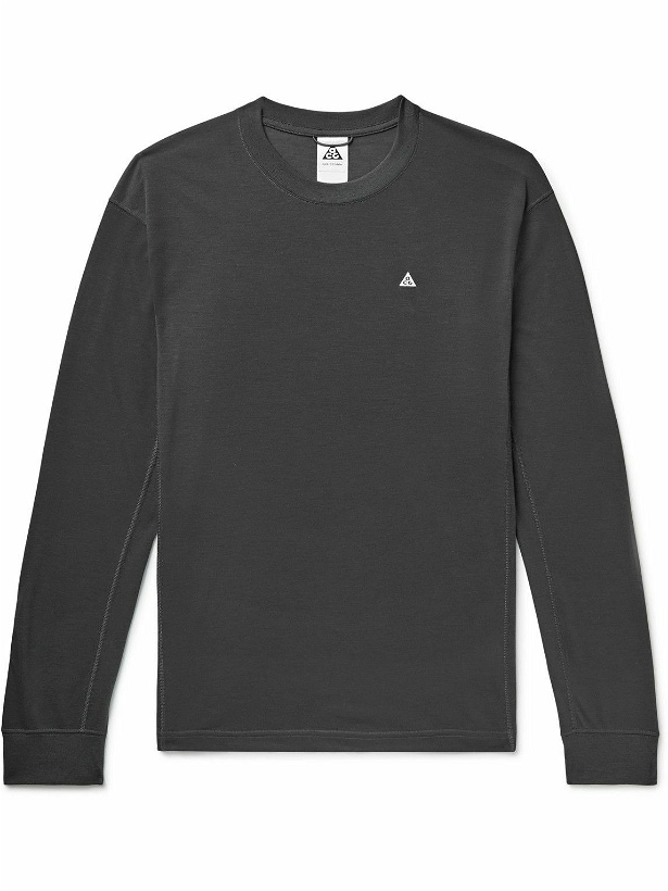 Photo: Nike - ACG Logo-Embroidered Dri-FIT ADV T-Shirt - Gray