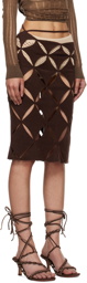 Isa Boulder Brown Argyle Centauri Miniskirt
