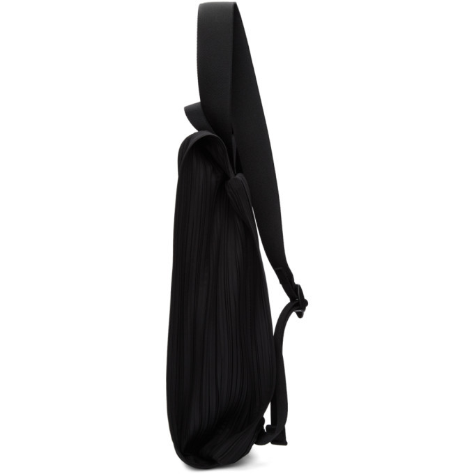 Pleats Please Issey Miyake Black Oval Pleats Backpack Pleats