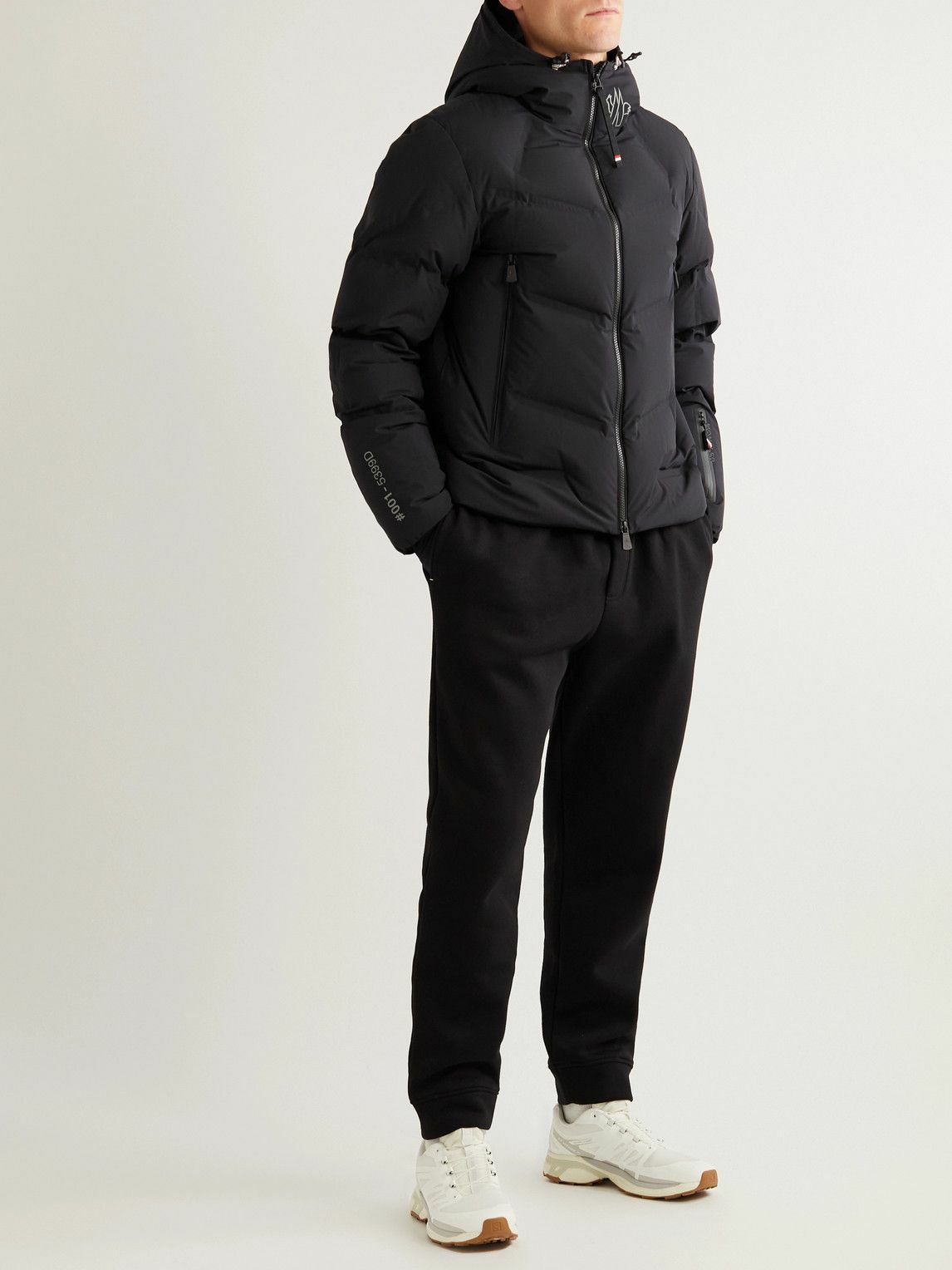 Arcesaz Logo-Appliquéd Quilted Hooded Down Ski Jacket