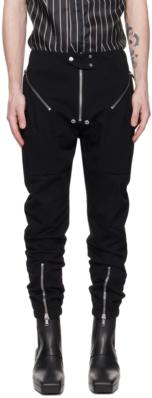 Photo: Rick Owens Black Easy Strobe Cargo Pants