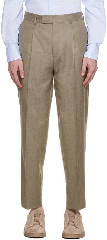 Photo: ZEGNA Gray Creased Trousers