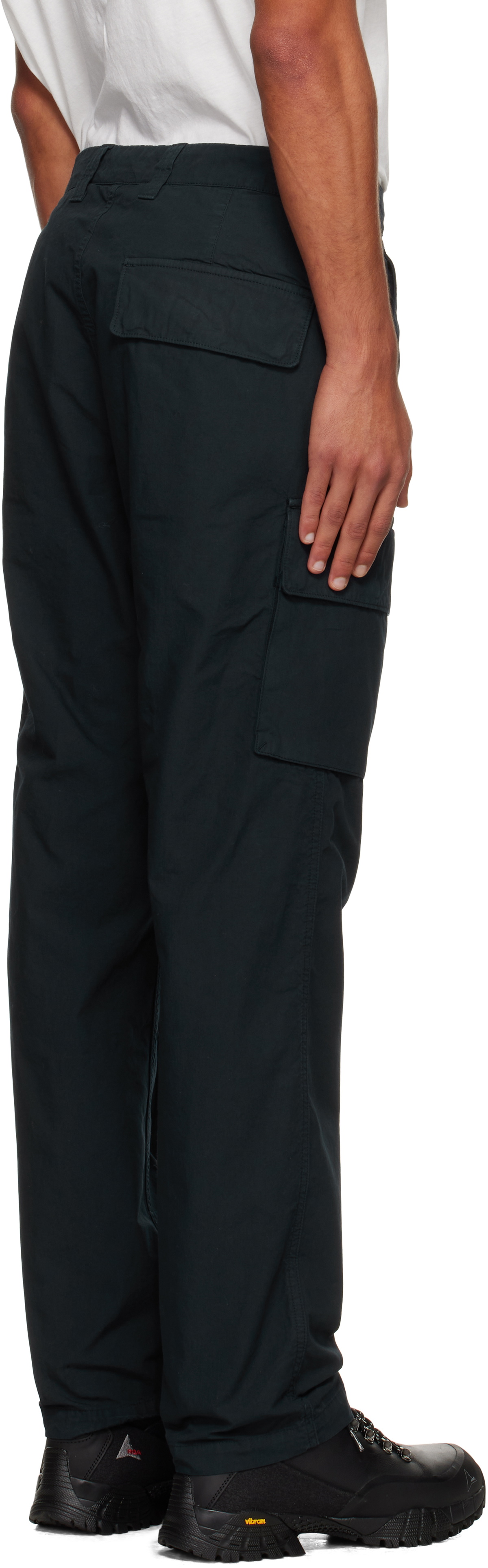 Stone Island Navy 3100006 Canvas Weave Cotton Cargo Pants