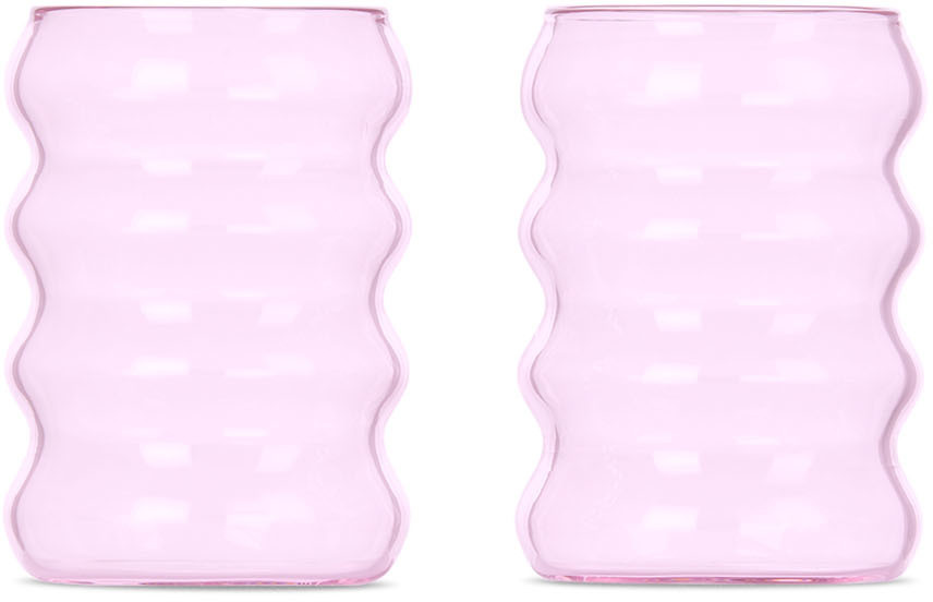 Sophie Lou Jacobsen Pink Ripple Cup Set, 6 oz