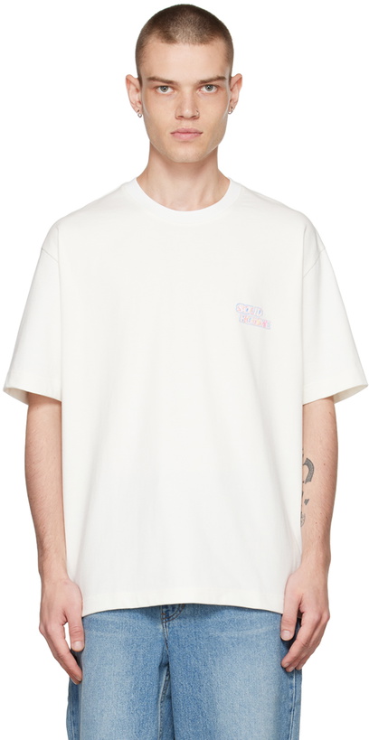 Photo: Solid Homme White Printed T-Shirt