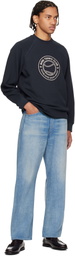 BOSS Navy Embroidered Sweatshirt