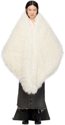 VAQUERA Off-White Hook-Eye Faux-Fur Vest