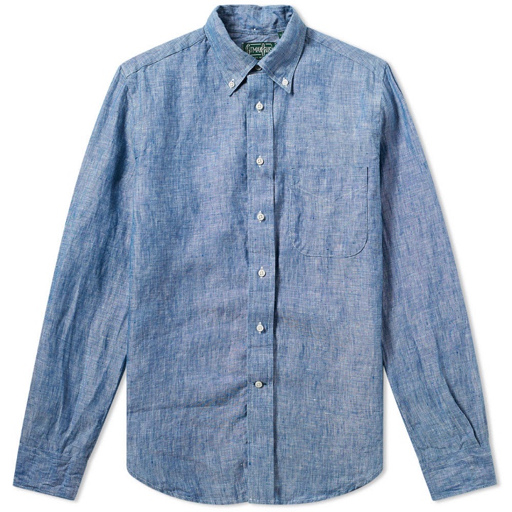 Photo: Gitman Vintage Linen Chambray Shirt Blue