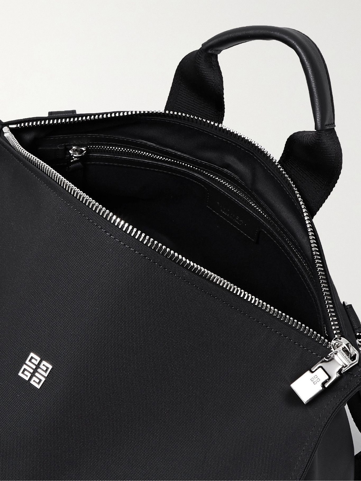 GIVENCHY LogoAppliquéd LeatherTrimmed Canvas Messenger Bag Givenchy