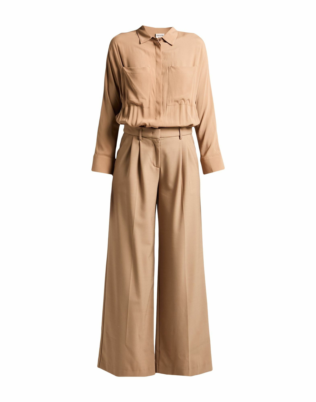 Semicouture Womens Jumpsuit Camel