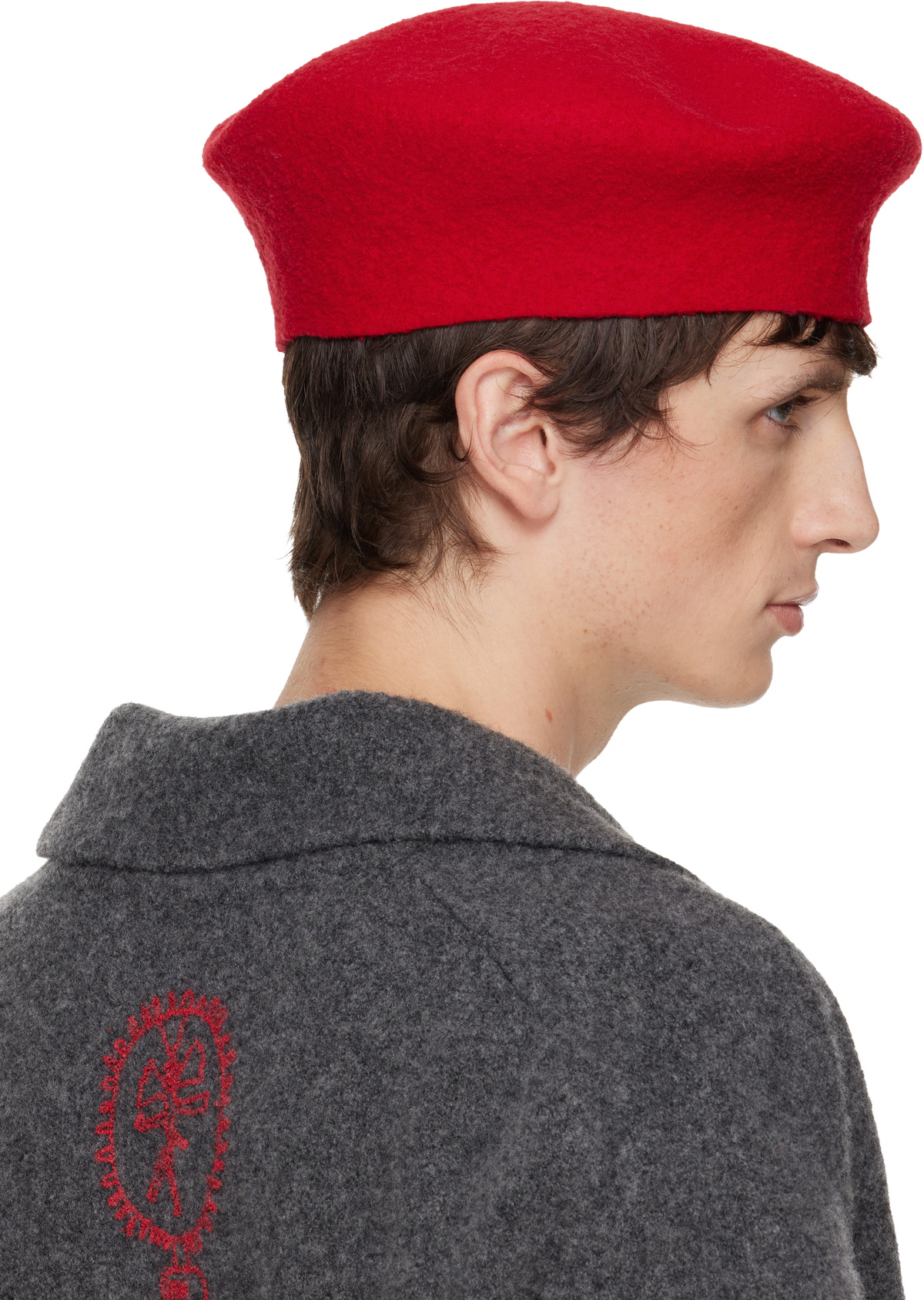 Vivienne Westwood Red Embroidered Logo Beret