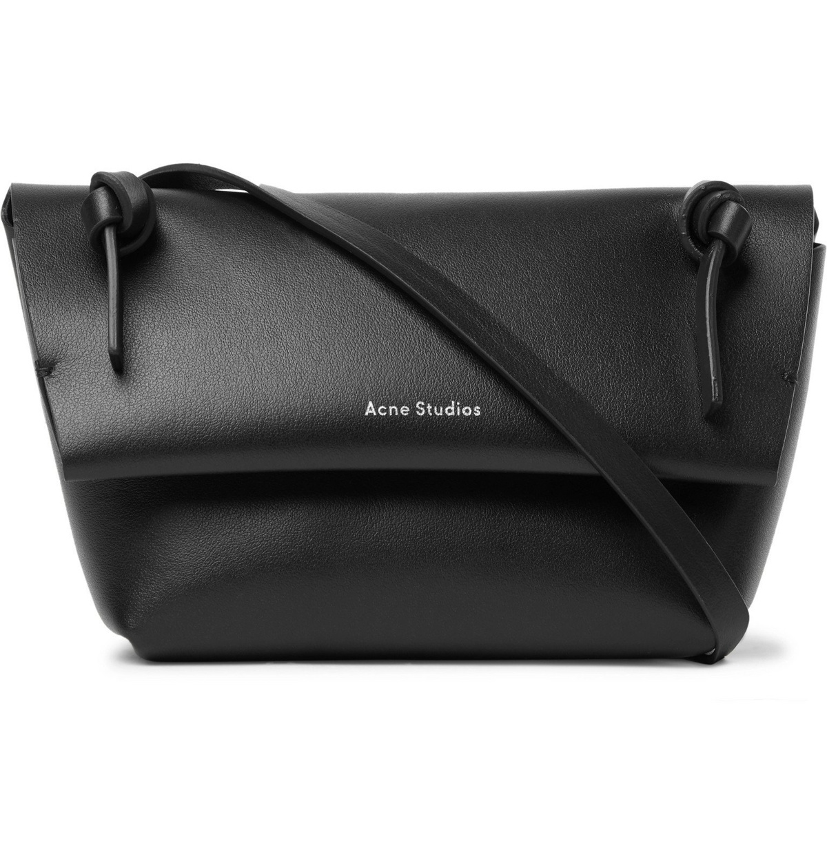 Acne Studios Face Mini Faux Leather Crossbody Bag in Black for Men