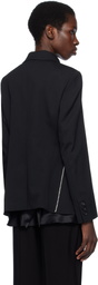 Black Comme des Garçons Black Wool Gabardine Blazer