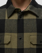 Woolrich Alaskan Wool Check Overshirt Black/Green - Mens - Overshirts