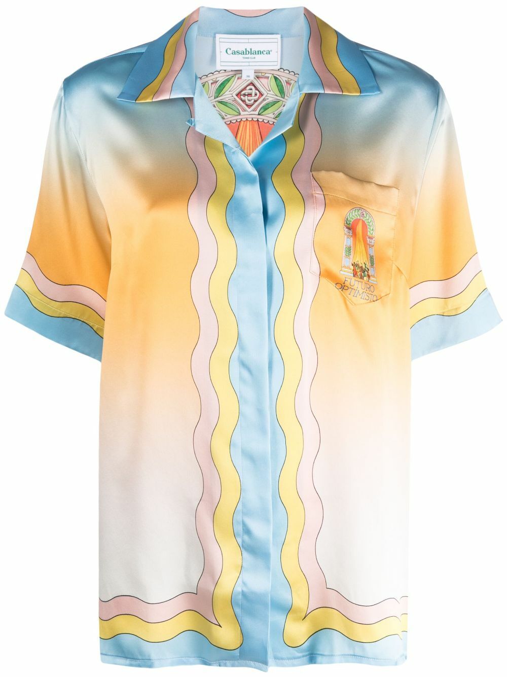 Casablanca Blue Silk Pattern Shirt main image 0