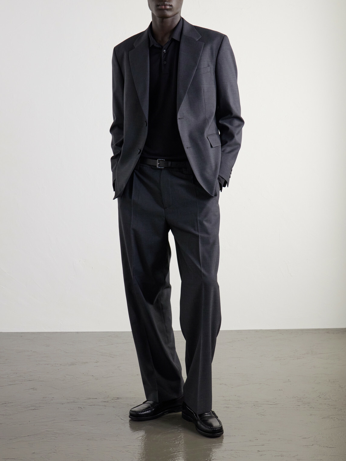 Mr P. - Silk and Cotton-Blend Polo Shirt - Black