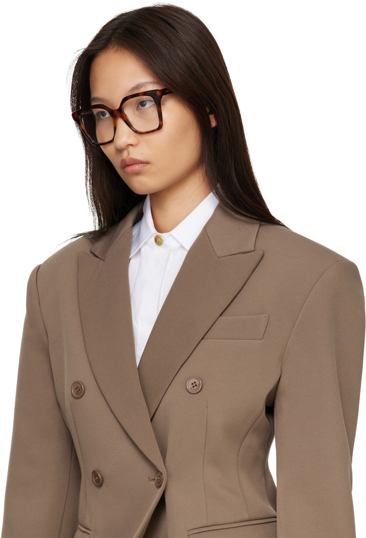 LOEWE Brown Slim Square Glasses
