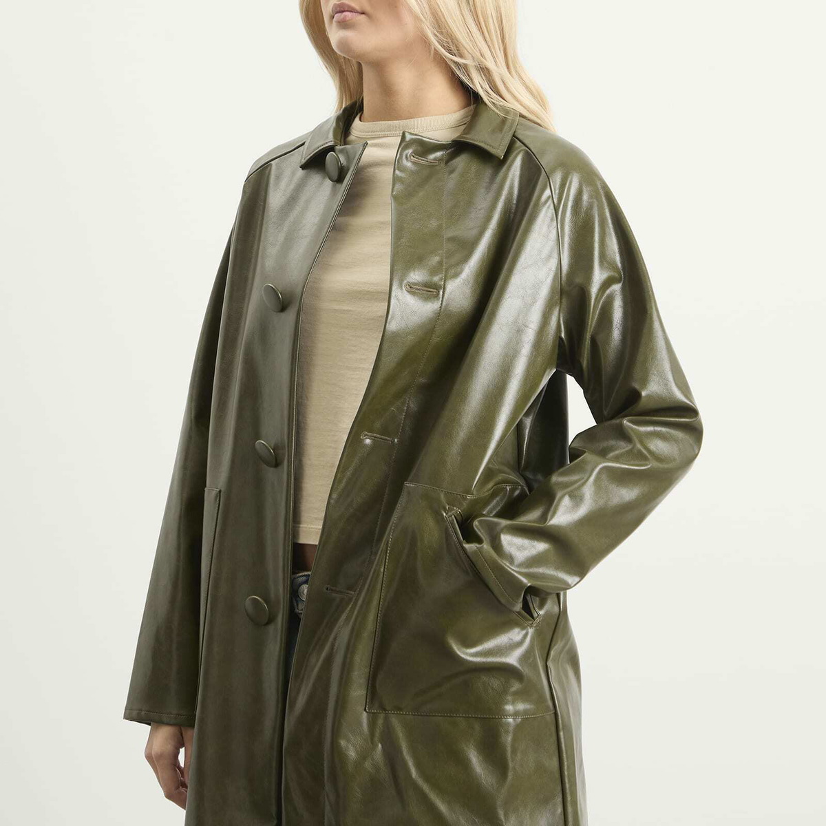 MM6 Maison Margiela Women's Coat in Forest Green