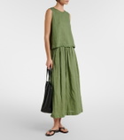 Velvet Linda linen midi skirt