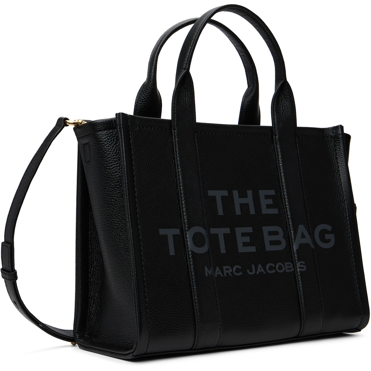 Marc Jacobs Black 'The Leather Medium' Tote