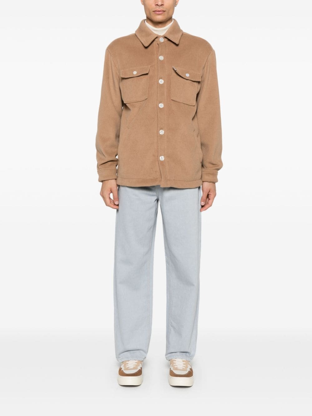 FAMILY FIRST - Brushed Effect Shirt Jacket
