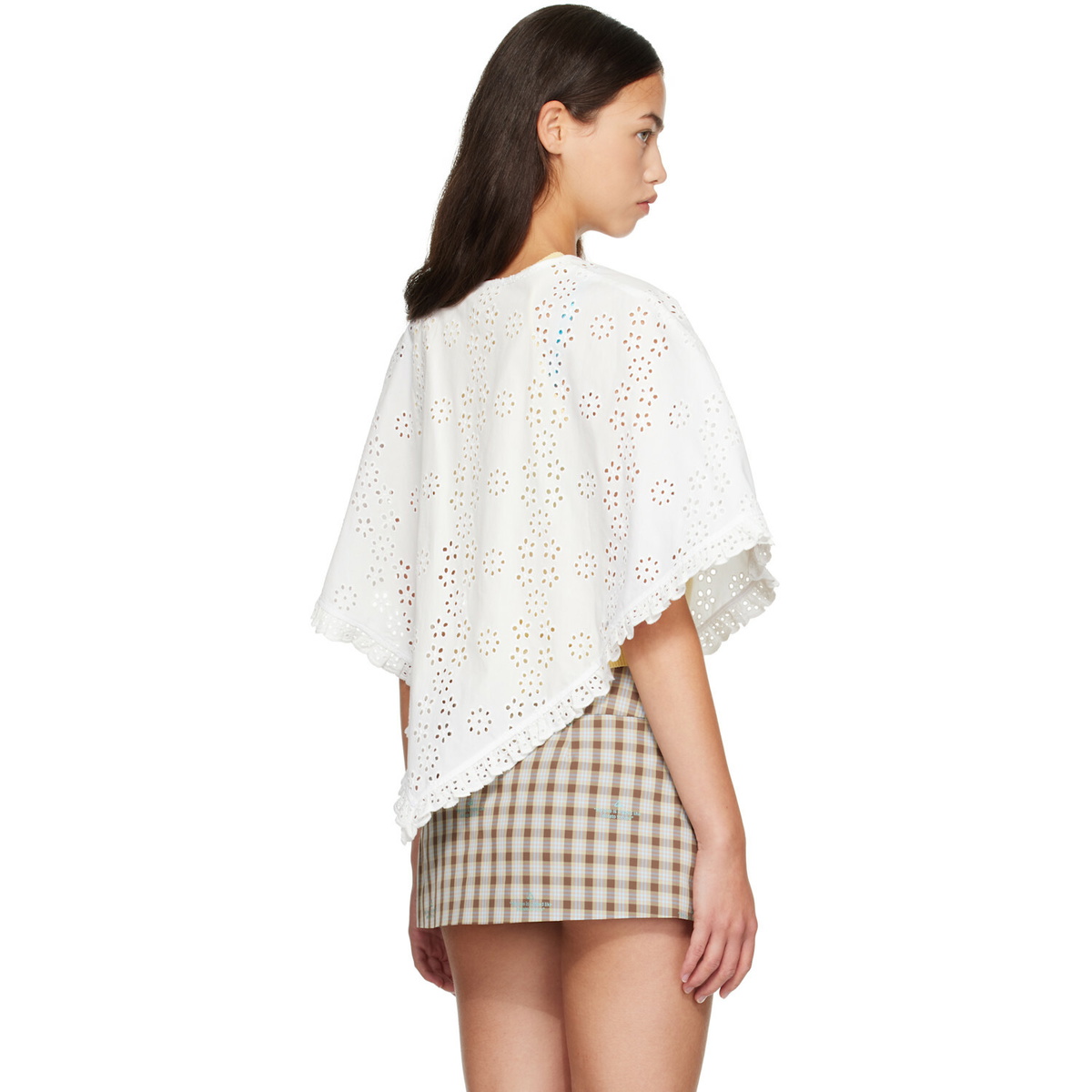 Sandy Liang White Soba Cape
