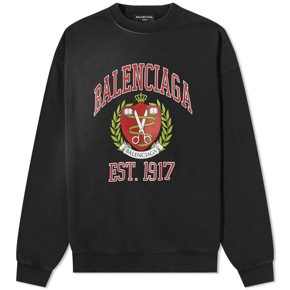 Balenciaga College Logo Crew Sweat Balenciaga Balenciaga College Logo Crew Sweat Balenciaga