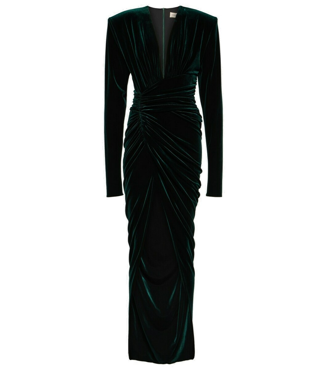 【Alexandre Vauthier】 High-neck draped maxiドレス High-neck draped maxi dress in black - Alexandre Vauthier