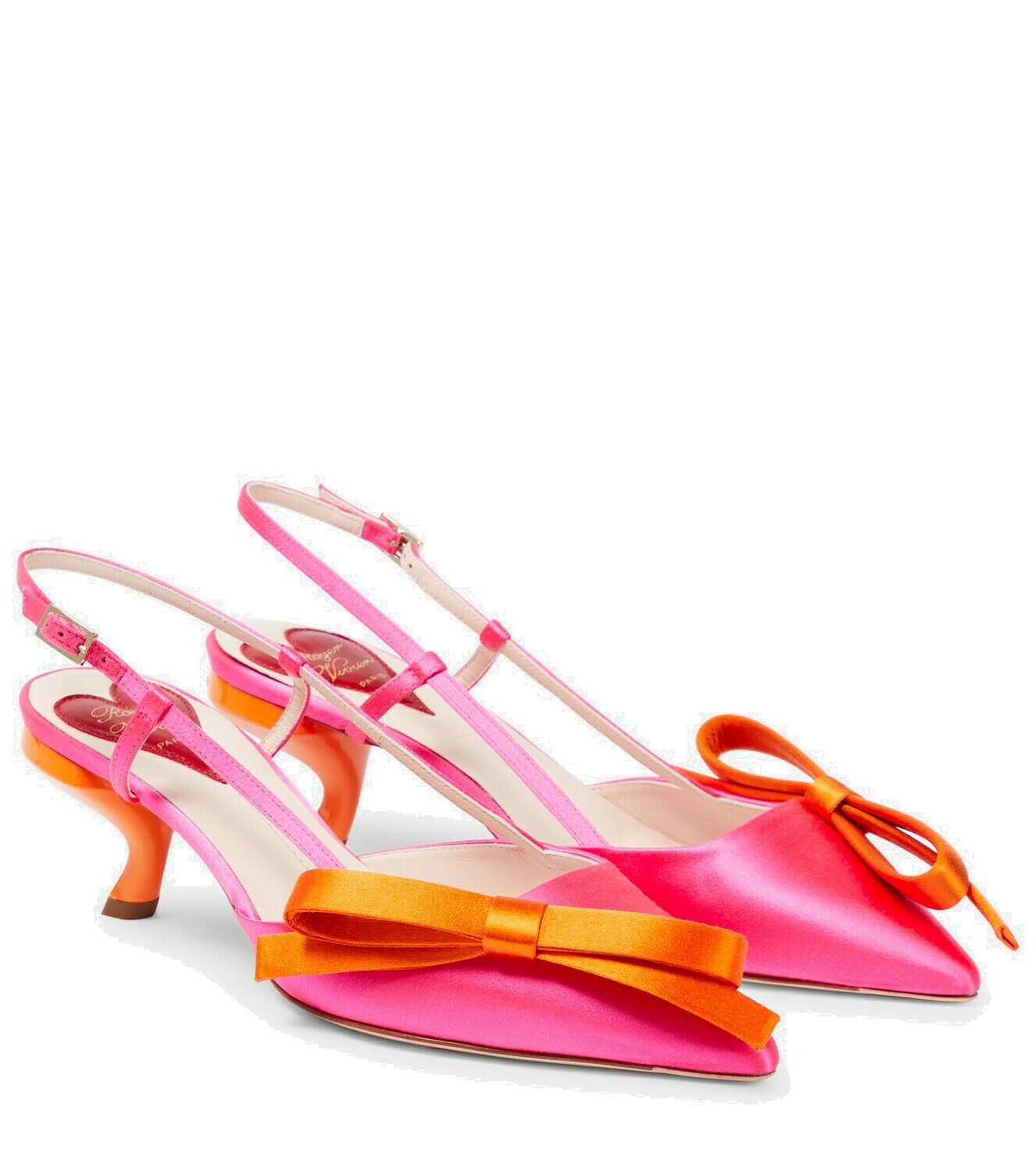 パンプス ROGER VIVIER DORSAY SATIN SLINGBACK PUMPS Roger Vivier Dorsay Satin Slingback Pumps | Balardi