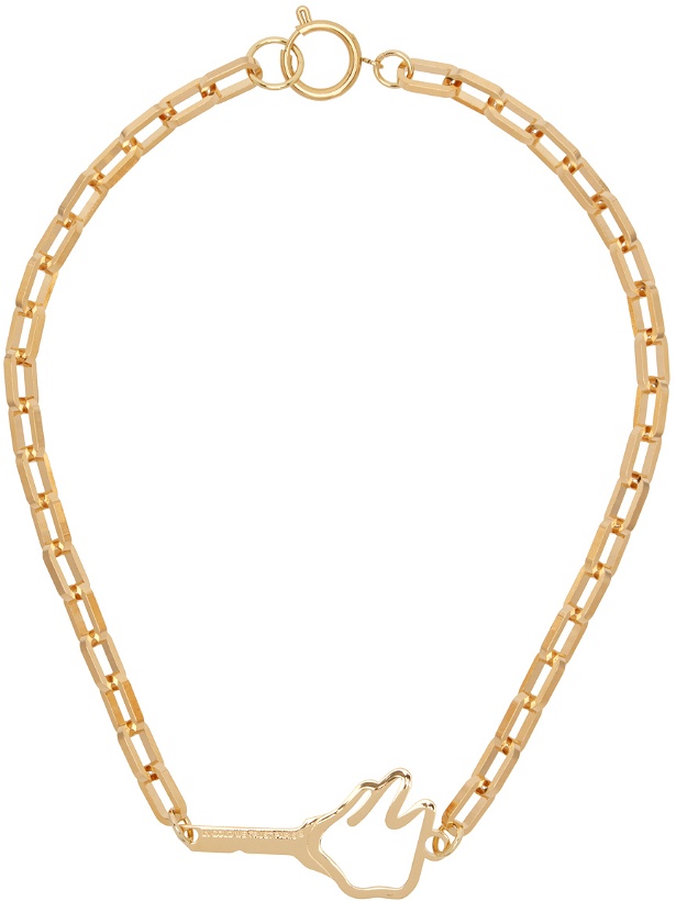 Photo: IN GOLD WE TRUST PARIS SSENSE Exclusive Gold Empty Key Necklace