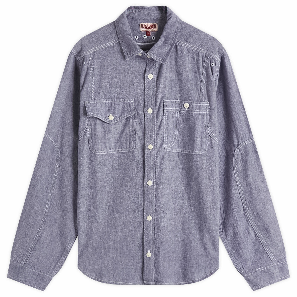 Dubbleware Men's Brockton Reinforced Chambray Shirt in Dark Navy