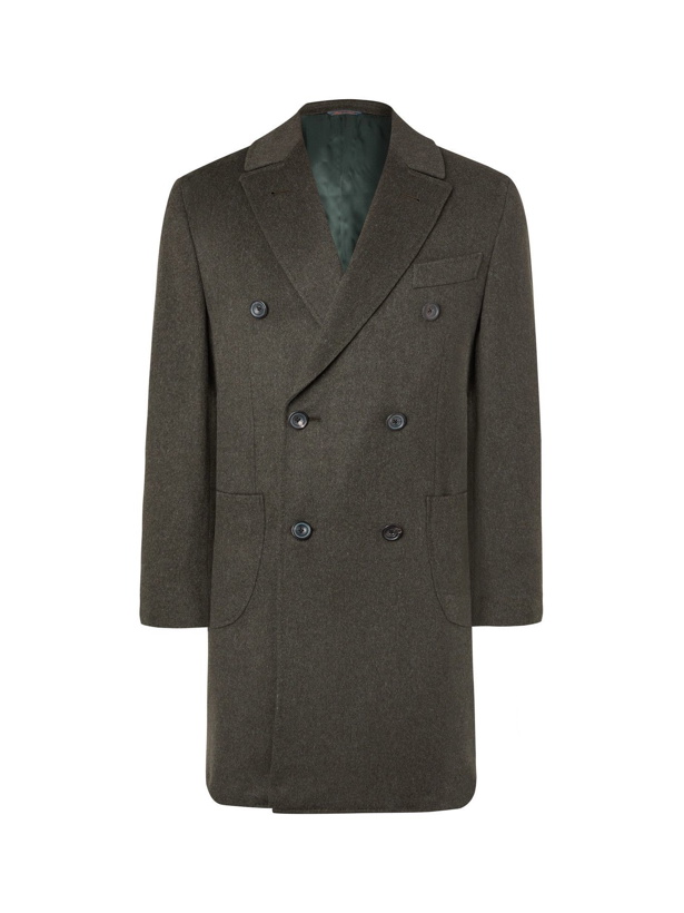 Photo: THOM SWEENEY - Double-Breasted Wool Overcoat - Green
