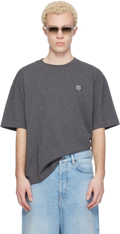 Photo: Maison Kitsuné Gray Fox Head Oversize T-shirt