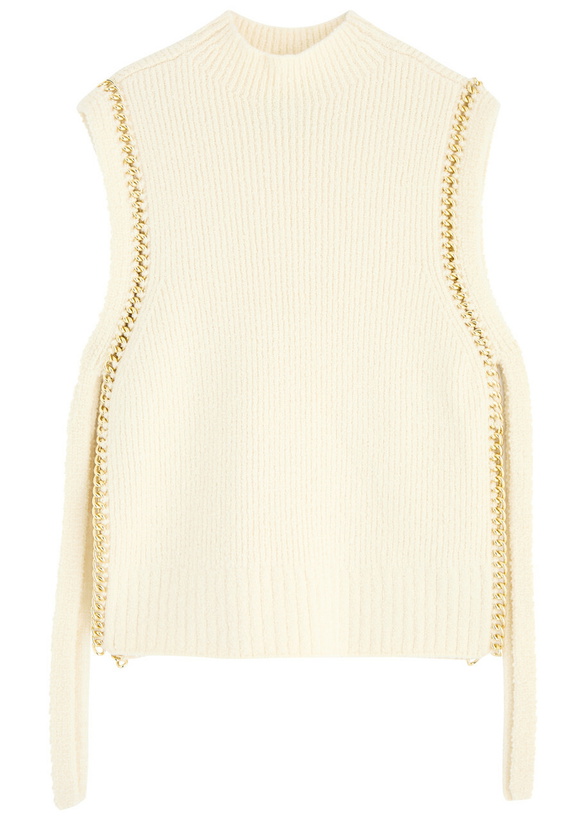Photo: 3.1 Phillip Lim Chain-embellished Wool-blend Vest Ivory