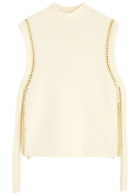3.1 Phillip Lim Chain-embellished Wool-blend Vest Ivory