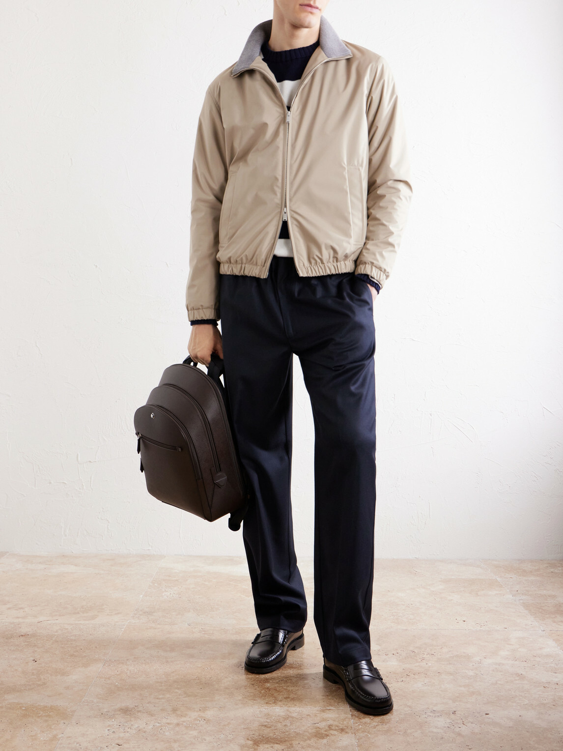 Montblanc - Logo-Appliquéd Textured-Leather Backpack