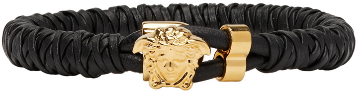 Photo: Versace Black Woven Medusa Bracelet