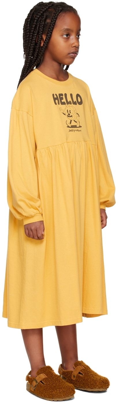Jellymallow SSENSE Exclusive Kids Yellow 'Hello' Dress