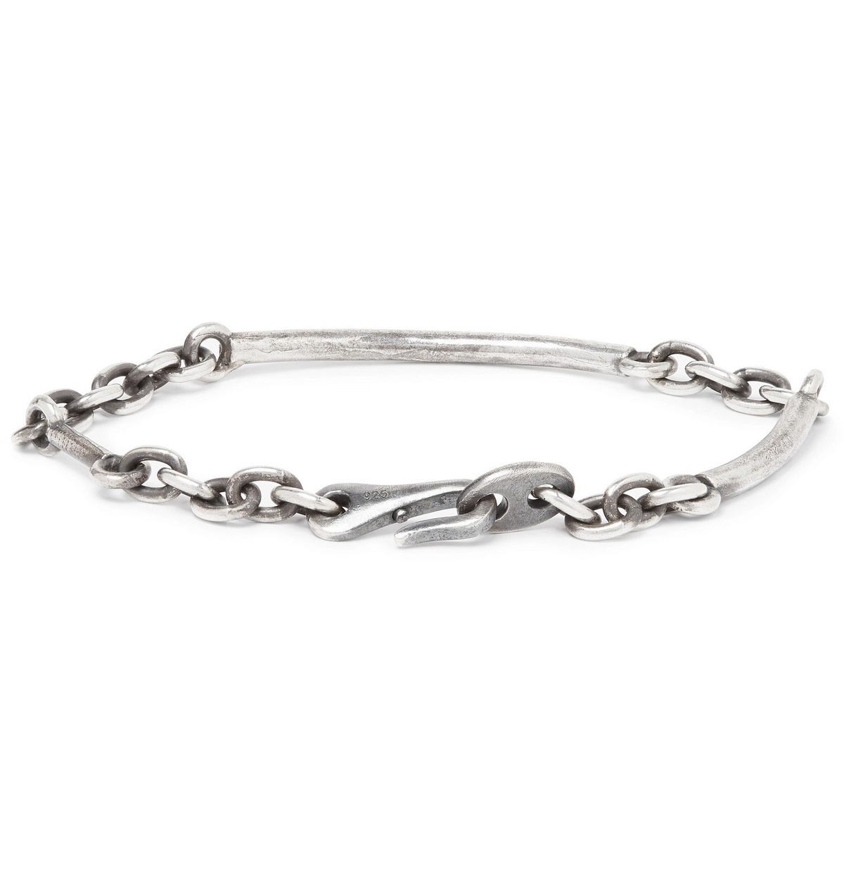 M.Cohen - Terra Oxidised Sterling Silver Bracelet - Silver M