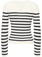 VALENTINO - Striped Viscose Blend Knit Sweater