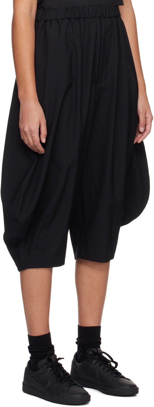 Black Comme des Garçons Black Gathered Trousers