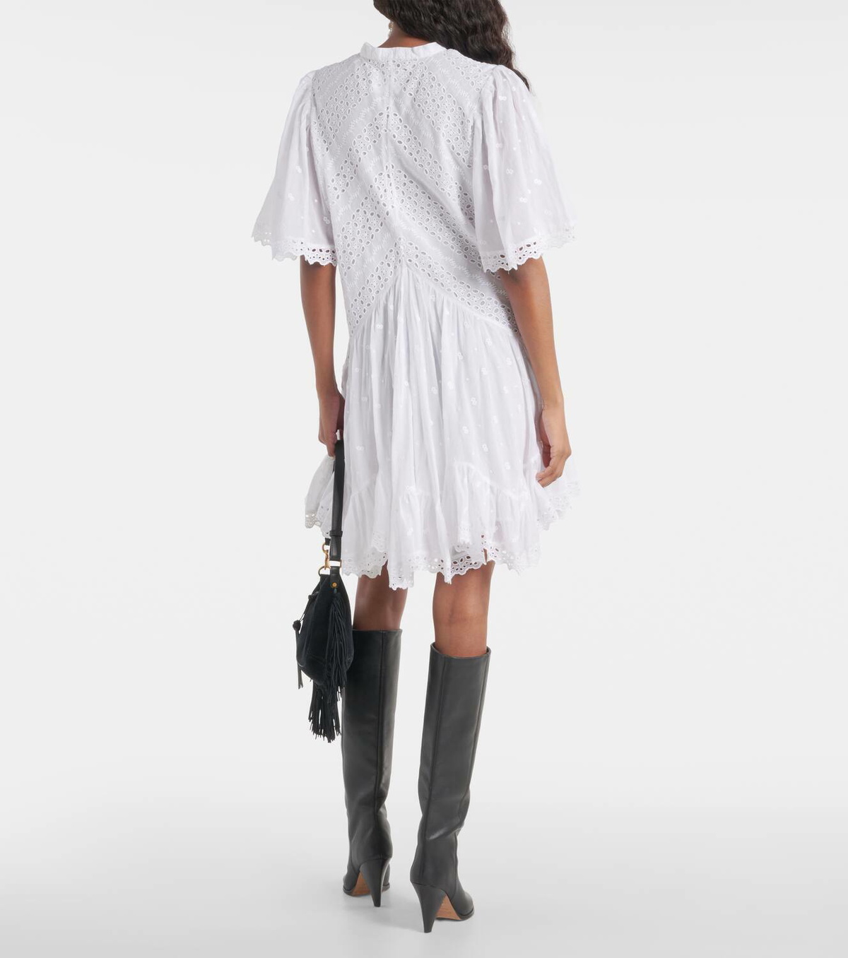 【ISABEL MARANT ETOILE】linen and cotton-blend ミディ ドレス ISABEL MARANT Etoile White Linen Cotton TELICIA Ruffle