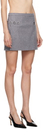 MSGM Gray Eyelet Miniskirt