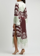 Lug Von Siga Lilah Printed Satin Maxi Dress Red