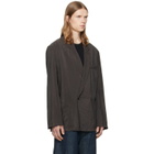 LEMAIRE Brown Soft Double Breasted Blazer